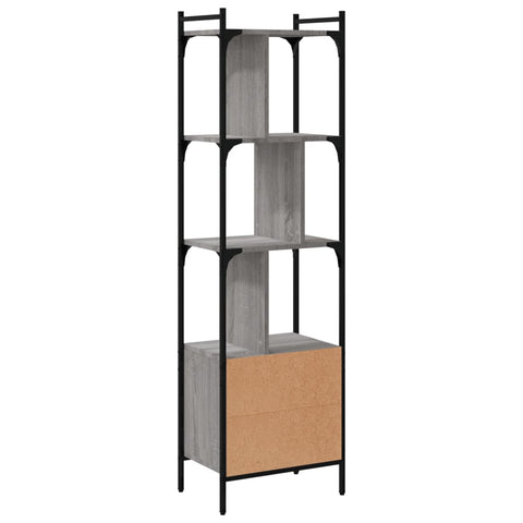 vidaXL Bookcase with Door Grey Sonoma 44.5x30x154.5 cm Engineered Wood