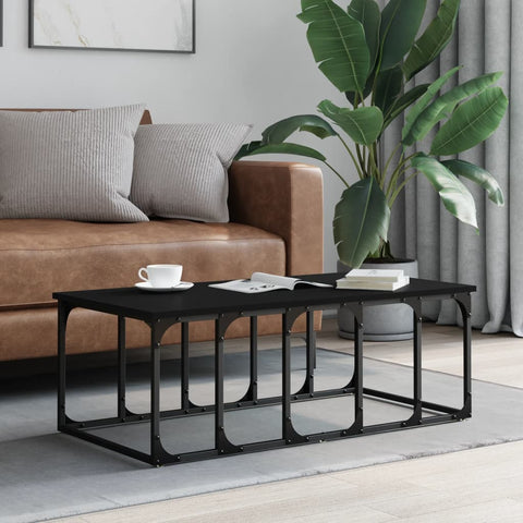vidaXL Coffee Table Black 100x50x35.5 cm Engineered Wood