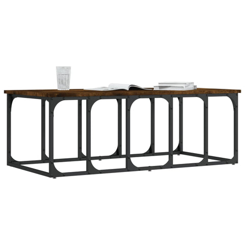 vidaXL Coffee Table Smoked Oak 100x50x35.5 cm Engineered Wood