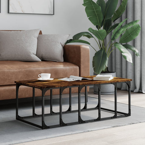 vidaXL Coffee Table Smoked Oak 100x50x35.5 cm Engineered Wood