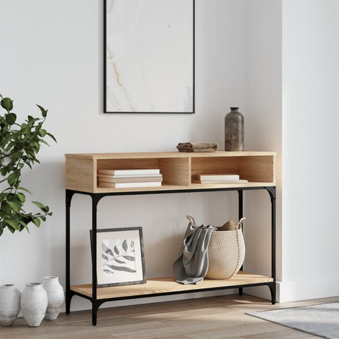 vidaXL Console Table Sonoma Oak 100x30.5x75 cm Engineered Wood
