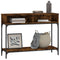 vidaXL Console Table Smoked Oak 100x30.5x75 cm Engineered Wood