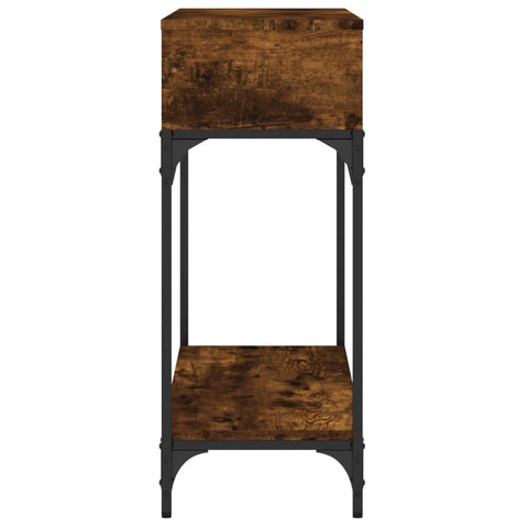 vidaXL Console Table Smoked Oak 100x30.5x75 cm Engineered Wood