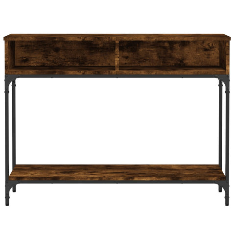 vidaXL Console Table Smoked Oak 100x30.5x75 cm Engineered Wood