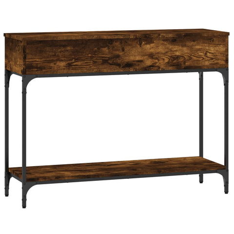 vidaXL Console Table Smoked Oak 100x30.5x75 cm Engineered Wood