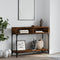 vidaXL Console Table Smoked Oak 100x30.5x75 cm Engineered Wood