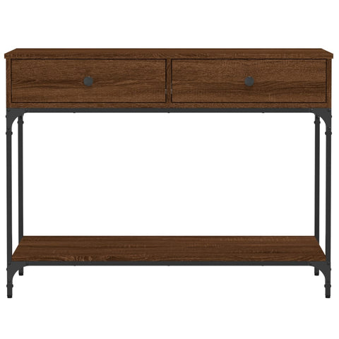vidaXL Console Table Brown Oak 100x34.5x75 cm Engineered Wood