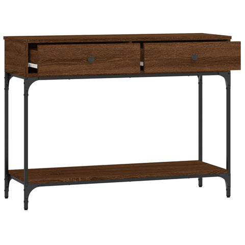 vidaXL Console Table Brown Oak 100x34.5x75 cm Engineered Wood