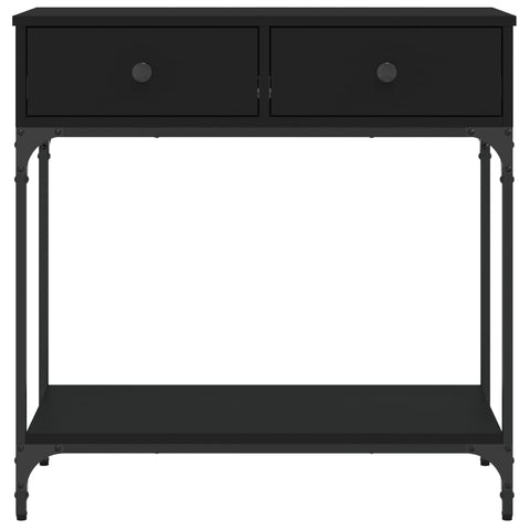 vidaXL Console Table Black 75x34.5x75 cm Engineered Wood