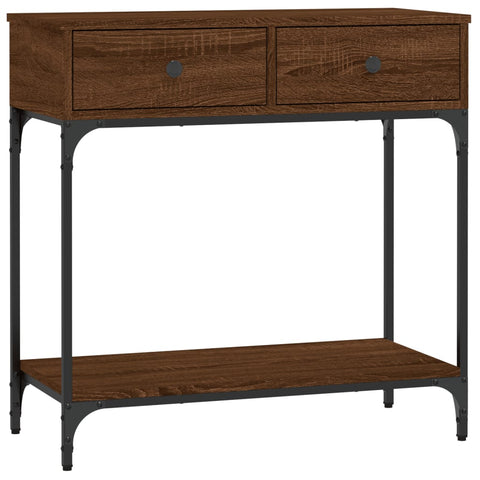 vidaXL Console Table Brown Oak 75x34.5x75 cm Engineered Wood