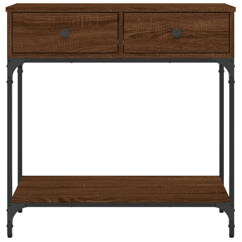 vidaXL Console Table Brown Oak 75x34.5x75 cm Engineered Wood