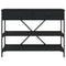 vidaXL Console Table with Drawers and Shelves Black Engineered Wood