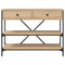 vidaXL Console Table with Drawers and Shelves Sonoma Oak Engineered Wood