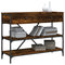 vidaXL Console Table with Drawers and Shelves Smoked Oak Engineered Wood