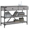 vidaXL Console Table with Drawers and Shelves Grey Sonoma Engineered Wood