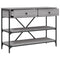 vidaXL Console Table with Drawers and Shelves Grey Sonoma Engineered Wood