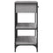 vidaXL Console Table with Drawers and Shelves Grey Sonoma Engineered Wood