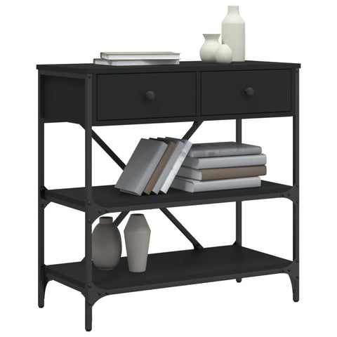 vidaXL Console Table Black 75x34.5x75 cm Engineered Wood