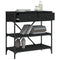 vidaXL Console Table Black 75x34.5x75 cm Engineered Wood