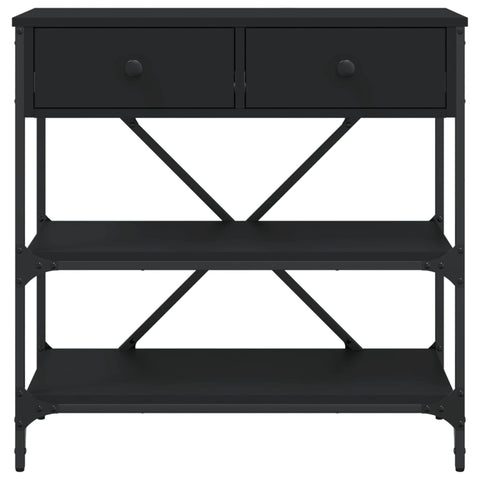 vidaXL Console Table Black 75x34.5x75 cm Engineered Wood