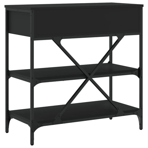 vidaXL Console Table Black 75x34.5x75 cm Engineered Wood