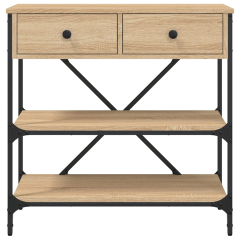 vidaXL Console Table Sonoma Oak 75x34.5x75 cm Engineered Wood