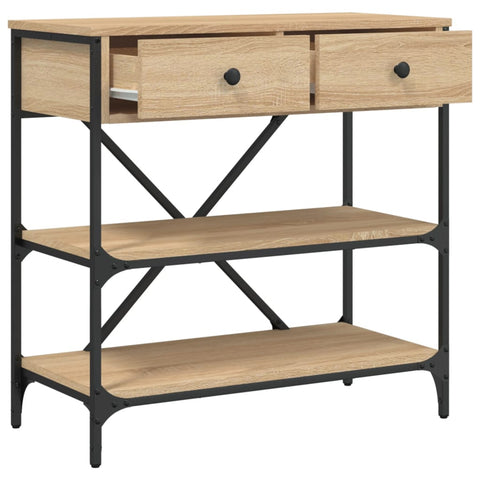 vidaXL Console Table Sonoma Oak 75x34.5x75 cm Engineered Wood