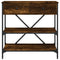 vidaXL Console Table Smoked Oak 75x34.5x75 cm Engineered Wood