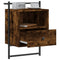vidaXL Bedside Cabinet Wall-mounted Smoked Oak 40x30x61 cm Engineered Wood