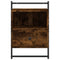 vidaXL Bedside Cabinet Wall-mounted Smoked Oak 40x30x61 cm Engineered Wood