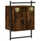 vidaXL Bedside Cabinet Wall-mounted Smoked Oak 40x30x61 cm Engineered Wood