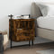vidaXL Bedside Cabinet Wall-mounted Smoked Oak 40x30x61 cm Engineered Wood