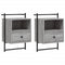 vidaXL Bedside Cabinets Wall-mounted 2 pcs Grey Sonoma 40x30x61 cm Engineered Wood