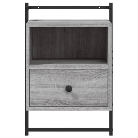 vidaXL Bedside Cabinets Wall-mounted 2 pcs Grey Sonoma 40x30x61 cm Engineered Wood