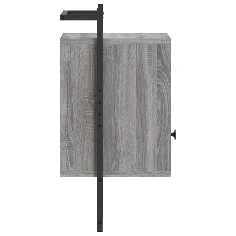 vidaXL Bedside Cabinets Wall-mounted 2 pcs Grey Sonoma 40x30x61 cm Engineered Wood