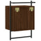 vidaXL Bedside Cabinet Wall-mounted Brown Oak 40x30x61 cm Engineered Wood