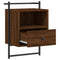 vidaXL Bedside Cabinets Wall-mounted 2 pcs Brown Oak 40x30x61 cm Engineered Wood