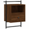 vidaXL Bedside Cabinets Wall-mounted 2 pcs Brown Oak 40x30x61 cm Engineered Wood