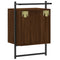 vidaXL Bedside Cabinets Wall-mounted 2 pcs Brown Oak 40x30x61 cm Engineered Wood