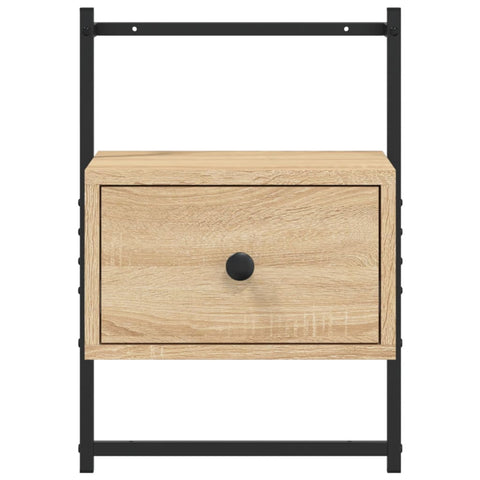 vidaXL Bedside Cabinets Wall-mounted 2 pcs Sonoma Oak 35x30x51 cm Engineered Wood