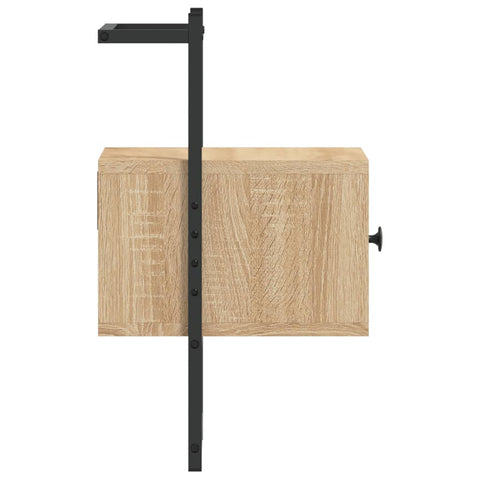 vidaXL Bedside Cabinets Wall-mounted 2 pcs Sonoma Oak 35x30x51 cm Engineered Wood