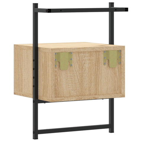 vidaXL Bedside Cabinets Wall-mounted 2 pcs Sonoma Oak 35x30x51 cm Engineered Wood