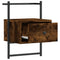 vidaXL Bedside Cabinets Wall-mounted 2 pcs Smoked Oak 35x30x51 cm Engineered Wood
