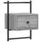 vidaXL Bedside Cabinet Wall-mounted Grey Sonoma 35x30x51 cm Engineered Wood