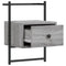 vidaXL Bedside Cabinet Wall-mounted Grey Sonoma 35x30x51 cm Engineered Wood