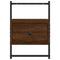 vidaXL Bedside Cabinet Wall-mounted Brown Oak 35x30x51 cm Engineered Wood