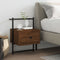 vidaXL Bedside Cabinet Wall-mounted Brown Oak 35x30x51 cm Engineered Wood