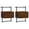 vidaXL Bedside Cabinets Wall-mounted 2 pcs Brown Oak 35x30x51 cm Engineered Wood