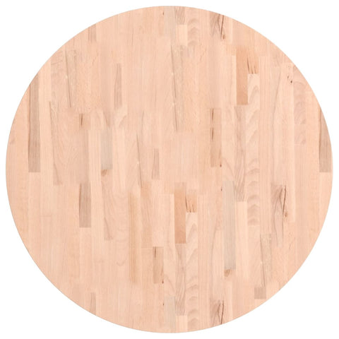 vidaXL Table Top Ø90x2.5 cm Round Solid Wood Beech