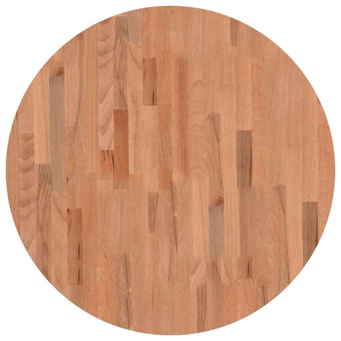 vidaXL Table Top Ø70x2.5 cm Round Solid Wood Beech